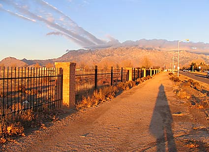 Sunset just outside Albuquerque Academy