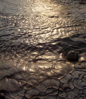 Sunset on mud, backroads of New Mexico