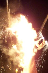 Zozobra explodes