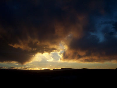 Sunset near Edgewood, New Mexico